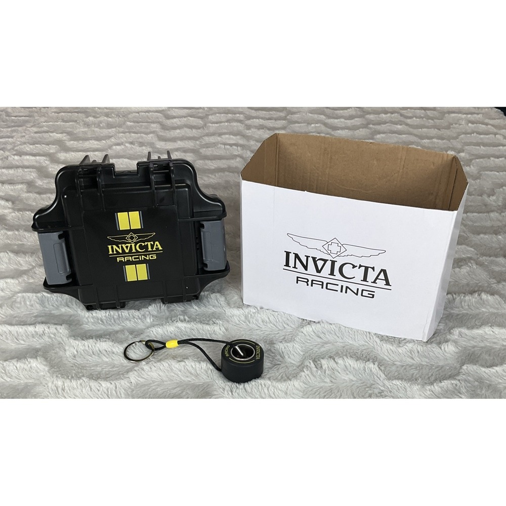 Invicta Authentic Racing Single Slot Hard Case Lock Watch Box New Without Box